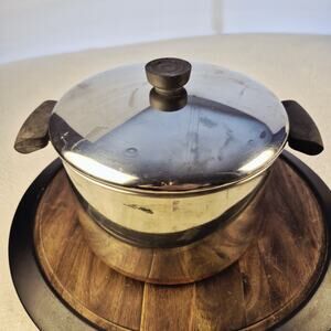 Revere Ware Copper Clad Bottom Cookware Riverside Calif Vtg 1940s 5 Qt Sauce Pot